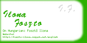 ilona foszto business card